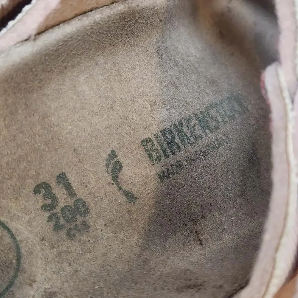 Birkenstock Arizona Sandals Kids Size 13 EU31 Pink Canvas Vegan Buckle
